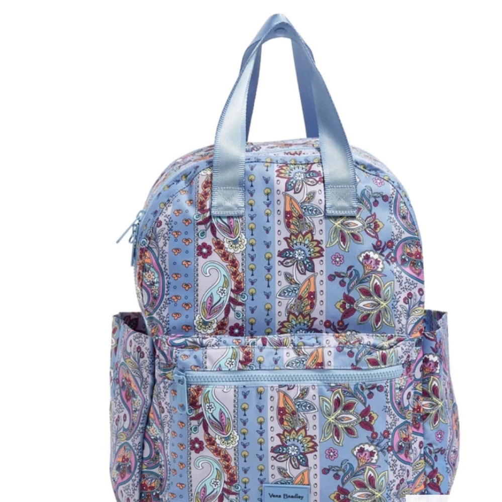 Reactive campus totepack backpack PROVENCE PAISLEY STRIPE VERA BRADLEY NWT